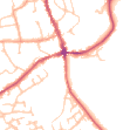 Daytime road noise heatmap for HR8 2EY