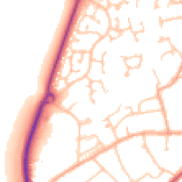 Daytime road noise heatmap for HR8 2FZ