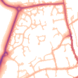 Daytime road noise heatmap for HR8 2GA