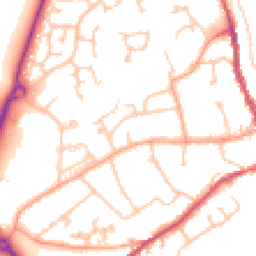 Daytime road noise heatmap for HR8 2LT