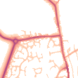 Daytime road noise heatmap for HR8 2PW