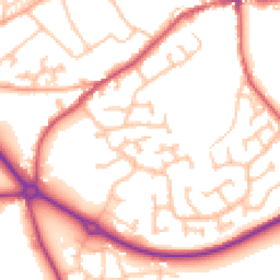 Daytime road noise heatmap for HR8 2XU