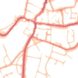Daytime road noise heatmap for HR9 5AB