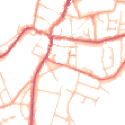 Daytime road noise heatmap for HR9 5AE