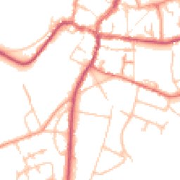 Daytime road noise heatmap for HR9 5AH