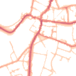 Daytime road noise heatmap for HR9 5AL