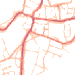 Daytime road noise heatmap for HR9 5AQ