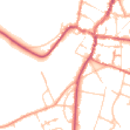 Daytime road noise heatmap for HR9 5AS