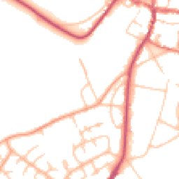 Daytime road noise heatmap for HR9 5AU