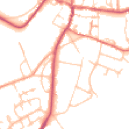 Daytime road noise heatmap for HR9 5AW