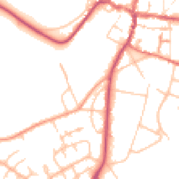 Daytime road noise heatmap for HR9 5AY