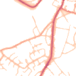 Daytime road noise heatmap for HR9 5AZ