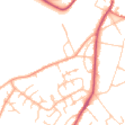 Daytime road noise heatmap for HR9 5BA