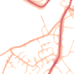Daytime road noise heatmap for HR9 5BB