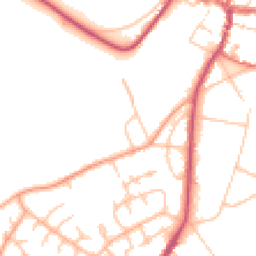 Daytime road noise heatmap for HR9 5BD