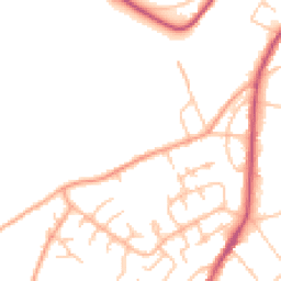 Daytime road noise heatmap for HR9 5BG