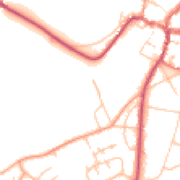 Daytime road noise heatmap for HR9 5BJ