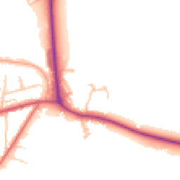 Daytime road noise heatmap for HR9 5BL