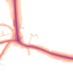Daytime road noise heatmap for HR9 5BN