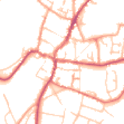 Daytime road noise heatmap for HR9 5BS