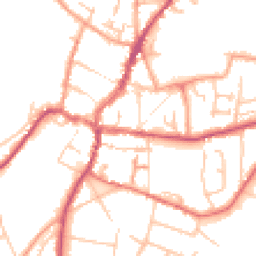 Daytime road noise heatmap for HR9 5DE
