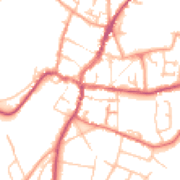 Daytime road noise heatmap for HR9 5DF