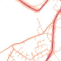 Daytime road noise heatmap for HR9 5DJ