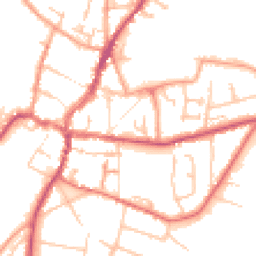 Daytime road noise heatmap for HR9 5GD