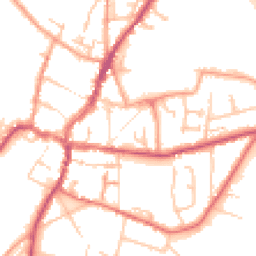 Daytime road noise heatmap for HR9 5GE