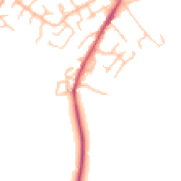 Daytime road noise heatmap for HR9 5HA
