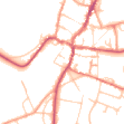 Daytime road noise heatmap for HR9 5HB
