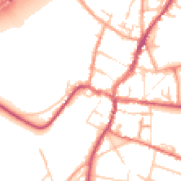 Daytime road noise heatmap for HR9 5HH
