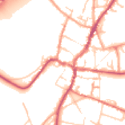 Daytime road noise heatmap for HR9 5HL