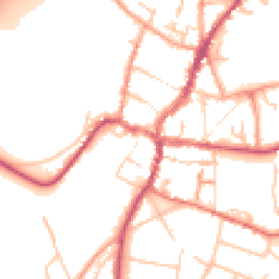 Daytime road noise heatmap for HR9 5HN