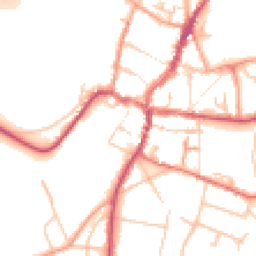 Daytime road noise heatmap for HR9 5HS