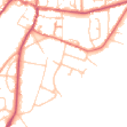 Daytime road noise heatmap for HR9 5JW
