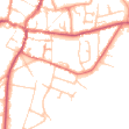 Daytime road noise heatmap for HR9 5NP