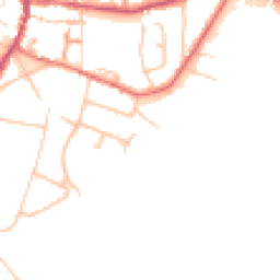 Daytime road noise heatmap for HR9 5NR