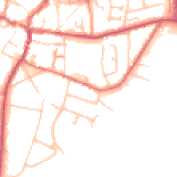 Daytime road noise heatmap for HR9 5NW