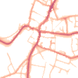 Daytime road noise heatmap for HR9 5PD