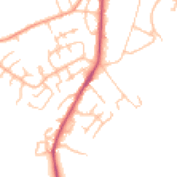 Daytime road noise heatmap for HR9 5PR