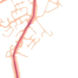 Daytime road noise heatmap for HR9 5QF
