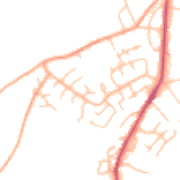 Daytime road noise heatmap for HR9 5RP
