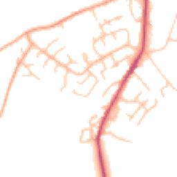 Daytime road noise heatmap for HR9 5UQ