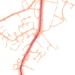 Daytime road noise heatmap for HR9 5UZ