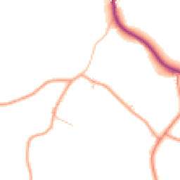 Daytime road noise heatmap for HR9 5WF