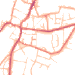 Daytime road noise heatmap for HR9 5WH