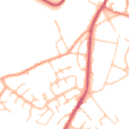 Daytime road noise heatmap for HR9 5YU
