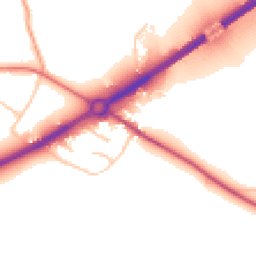 Daytime road noise heatmap for HR9 6AA