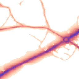 Daytime road noise heatmap for HR9 6AJ